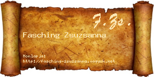 Fasching Zsuzsanna névjegykártya
