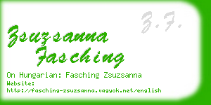 zsuzsanna fasching business card